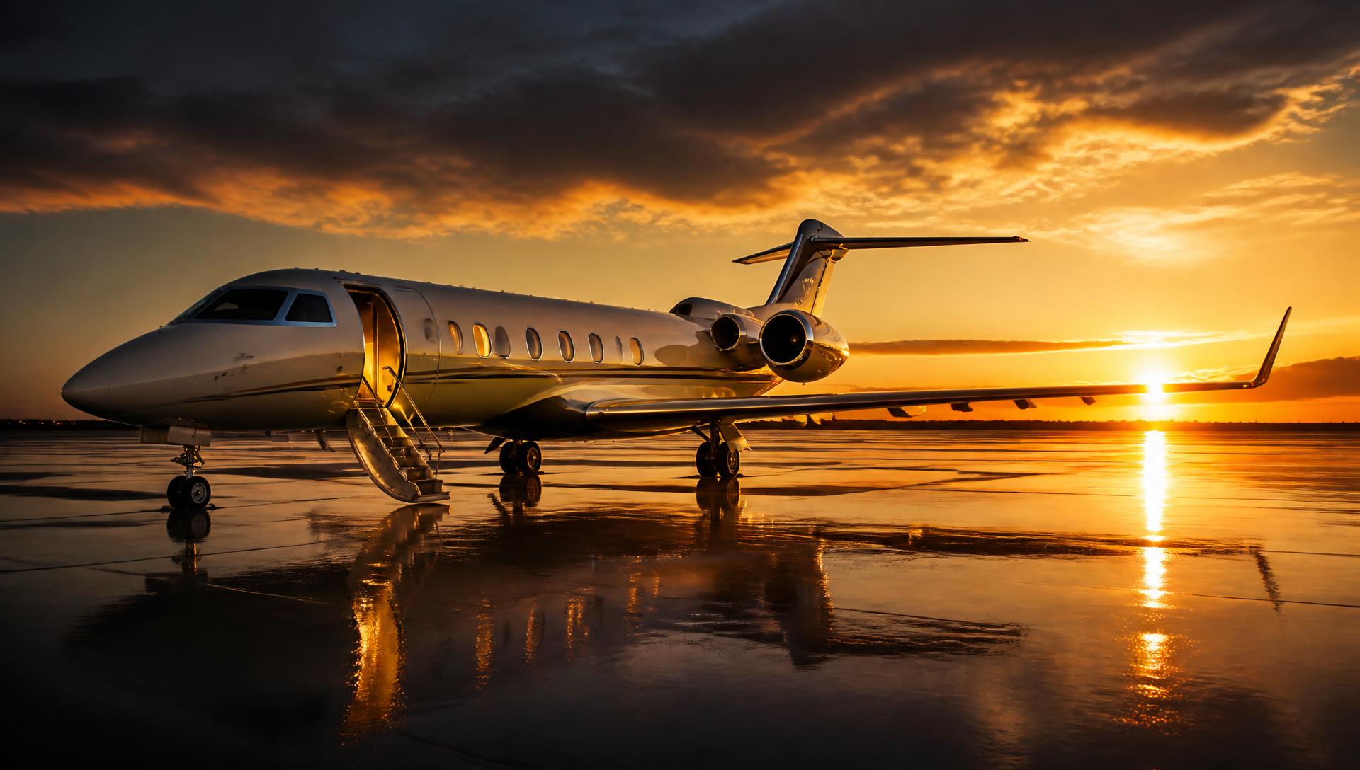Private jet on the tarmac, photographed for MY PRIVATE JET charter